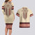 Traditional Romanian Couples Matching Long Sleeve Bodycon Dress and Hawaiian Shirt With Red Traditional Embroidery Patterns