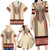 Traditional Romanian Family Matching Long Sleeve Bodycon Dress and Hawaiian Shirt With Red Traditional Embroidery Patterns