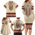 Traditional Romanian Family Matching Long Sleeve Bodycon Dress and Hawaiian Shirt With Red Traditional Embroidery Patterns