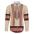 Traditional Romanian Family Matching Long Sleeve Bodycon Dress and Hawaiian Shirt With Red Traditional Embroidery Patterns