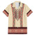 Traditional Romanian Family Matching Mermaid Dress and Hawaiian Shirt With Red Traditional Embroidery Patterns