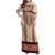 Traditional Romanian Family Matching Off Shoulder Maxi Dress and Hawaiian Shirt With Red Traditional Embroidery Patterns