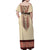 Traditional Romanian Family Matching Off Shoulder Maxi Dress and Hawaiian Shirt With Red Traditional Embroidery Patterns