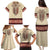 Traditional Romanian Family Matching Puletasi and Hawaiian Shirt With Red Traditional Embroidery Patterns