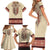 Traditional Romanian Family Matching Short Sleeve Bodycon Dress and Hawaiian Shirt With Red Traditional Embroidery Patterns