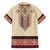 Traditional Romanian Family Matching Short Sleeve Bodycon Dress and Hawaiian Shirt With Red Traditional Embroidery Patterns