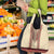 Traditional Romanian Grocery Bag With Red Traditional Embroidery Patterns