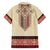 Traditional Romanian Hawaiian Shirt With Red Traditional Embroidery Patterns