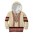 Traditional Romanian Kid Hoodie With Red Traditional Embroidery Patterns