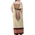 Traditional Romanian Off Shoulder Maxi Dress With Red Traditional Embroidery Patterns