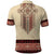 Traditional Romanian Polo Shirt With Red Traditional Embroidery Patterns