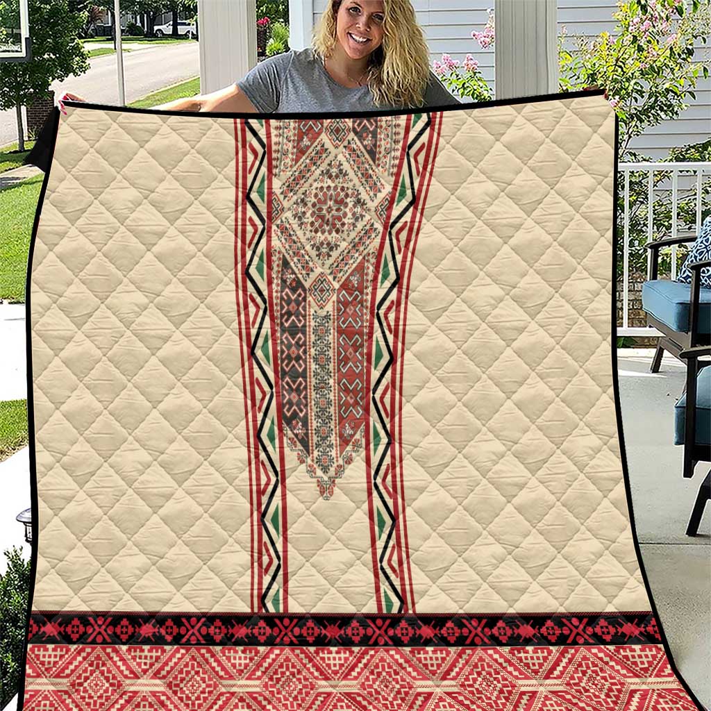 Traditional Romanian Quilt With Red Traditional Embroidery Patterns - Wonder Print Shop