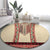 Traditional Romanian Round Carpet With Red Traditional Embroidery Patterns - Wonder Print Shop