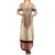 Traditional Romanian Summer Maxi Dress With Red Traditional Embroidery Patterns - Wonder Print Shop