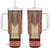 Traditional Romanian Tumbler With Handle With Red Traditional Embroidery Patterns - Wonder Print Shop