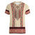 Traditional Romanian Women V-Neck T-Shirt With Red Traditional Embroidery Patterns - Wonder Print Shop