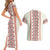 Happy Martisor Day Couples Matching Short Sleeve Bodycon Dress and Hawaiian Shirt Traditional Romanian Folklore Pattern