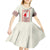 Happy Martisor Day Kid Short Sleeve Dress Traditional Romanian Folklore Pattern