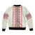 Happy Martisor Day Sleeve Zip Bomber Jacket Traditional Romanian Folklore Pattern - Wonder Print Shop