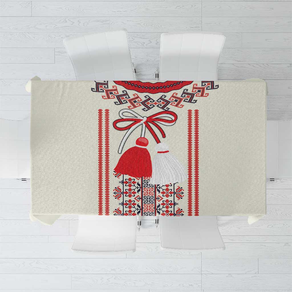 Happy Martisor Day Tablecloth Traditional Romanian Folklore Pattern - Wonder Print Shop