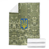 Ukraine Military Vyshyvanka Pattern Blanket Tryzub Emblem Tactical Style - Wonder Print Shop
