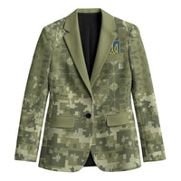 Ukraine Military Vyshyvanka Pattern Blazer Tryzub Emblem Tactical Style - Wonder Print Shop