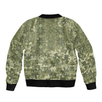 Ukraine Military Vyshyvanka Pattern Bomber Jacket Tryzub Emblem Tactical Style - Wonder Print Shop