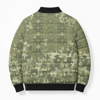 Ukraine Military Vyshyvanka Pattern Bomber Puffer Jacket Tryzub Emblem Tactical Style - Wonder Print Shop