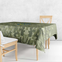 Ukraine Military Vyshyvanka Pattern Tablecloth Tryzub Emblem Tactical Style - Wonder Print Shop