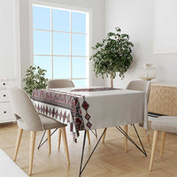 Ukraine Bandura Vyshyvanka Pattern Tablecloth Ukrainian Heritage Folk White Version - Wonder Print Shop