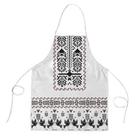 Ukraine Military Vyshyvanka Pattern Apron Ukrainian Heritage White Tactical Style - Wonder Print Shop