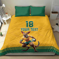 Custom Australia Rugby Bedding Set Wallabies Mascot Sporty Style - Wonder Print Shop
