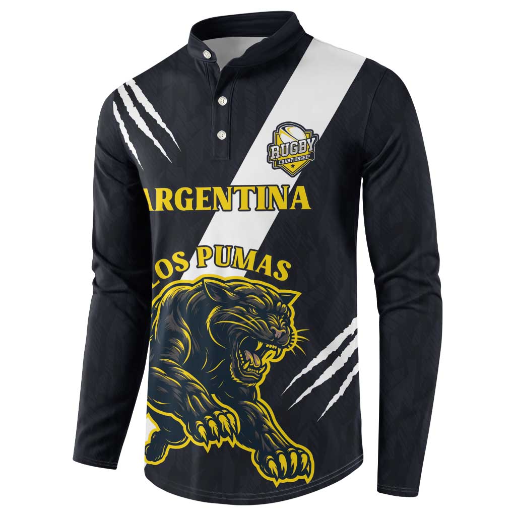 Custom Argentina Rugby Button Sweatshirt Pumas Mascot - Wonder Print Shop