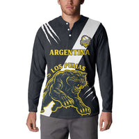 Custom Argentina Rugby Button Sweatshirt Pumas Mascot - Wonder Print Shop