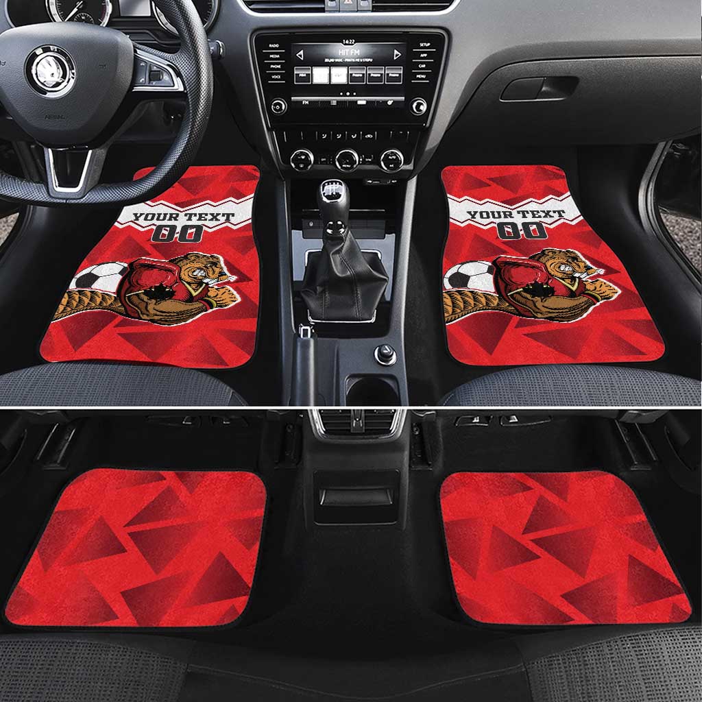 Custom Canada Football Car Mats Beavers Mascot - Wonder Print Shop