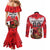 Custom Canada Football Couples Matching Mermaid Dress and Long Sleeve Button Shirt Beavers Mascot