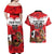 Custom Canada Football Couples Matching Off Shoulder Maxi Dress and Hawaiian Shirt Beavers Mascot - Wonder Print Shop