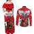 Custom Canada Football Couples Matching Off Shoulder Maxi Dress and Long Sleeve Button Shirt Beavers Mascot - Wonder Print Shop