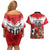 Custom Canada Football Couples Matching Off Shoulder Short Dress and Hawaiian Shirt Beavers Mascot - Wonder Print Shop