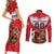 Custom Canada Football Couples Matching Short Sleeve Bodycon Dress and Long Sleeve Button Shirt Beavers Mascot - Wonder Print Shop