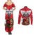 Custom Canada Football Couples Matching Summer Maxi Dress and Long Sleeve Button Shirt Beavers Mascot - Wonder Print Shop