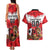 Custom Canada Football Couples Matching Tank Maxi Dress and Hawaiian Shirt Beavers Mascot - Wonder Print Shop