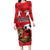 Custom Canada Football Family Matching Long Sleeve Bodycon Dress and Hawaiian Shirt Beavers Mascot - Wonder Print Shop