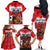 Custom Canada Football Family Matching Off The Shoulder Long Sleeve Dress and Hawaiian Shirt Beavers Mascot - Wonder Print Shop