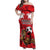 Custom Canada Football Family Matching Off Shoulder Maxi Dress and Hawaiian Shirt Beavers Mascot - Wonder Print Shop