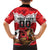 Custom Canada Football Family Matching Short Sleeve Bodycon Dress and Hawaiian Shirt Beavers Mascot - Wonder Print Shop