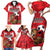 Custom Canada Football Family Matching Short Sleeve Bodycon Dress and Hawaiian Shirt Beavers Mascot - Wonder Print Shop