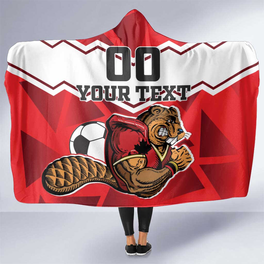 Custom Canada Football Hooded Blanket Beavers Mascot