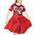 Custom Canada Football Kid Short Sleeve Dress Beavers Mascot - Wonder Print Shop