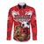 Custom Canada Football Long Sleeve Button Shirt Beavers Mascot - Wonder Print Shop